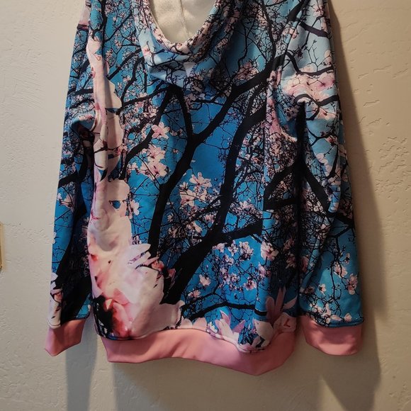 NEW Sakura Hoodie, Plush Inside, Cherry Blossoms - Picture 2 of 5